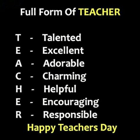 Teacher Full Form, Full Form Of Teacher, Practice Silence, Teacher Meaning, Acronym Words, Teacher Appreciation Quotes, Math Quotes, Teacher Quotes Inspirational, Happy Birthday Love Quotes