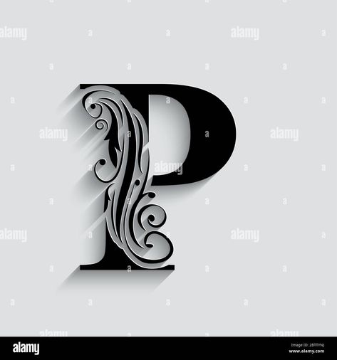 Download this stock vector: letter P. Black flower alphabet. Beautiful capital letter with shadow - 2BTTYNJ from Alamy's library of millions of high resolution stock photos, illustrations and vectors. P Letter Wallpaper Stylish, P Alphabet Design, P Alphabet Wallpaper, P Design Letter, P Calligraphy, P Name Wallpaper, P Name Wallpaper Hd Love, Yt Logo, P Alphabet