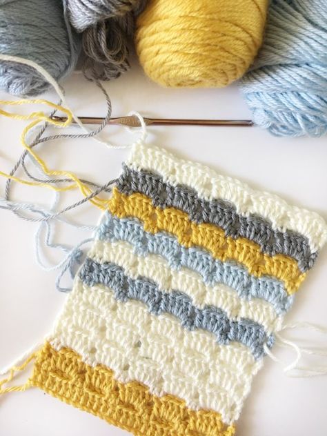 Block Stitch, Daisy Farm, Crochet Box, Crochet Afghans, Modern Crochet, Crochet Instructions, Baby Blanket Crochet Pattern, Crochet Stitches Patterns, Dress Girl