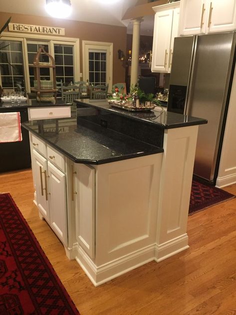 Two Tier Kitchen Island, Pond Walkway, Kitchen Island With Granite Top, Kitchen Island Dimensions, Kitchen Island With Stove, Breakfast Counter, Kitchen Peninsula, Bar Mini, Kitchen Island Bar