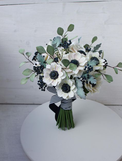 Wedding Bouquets Dark, Australian Native Wedding, Anemone Wedding Bouquet, Native Wedding, Bouquet Alternative, Winter Bridal Bouquets, Anemone Wedding, Anemone Bouquet, Artificial Wedding Bouquets