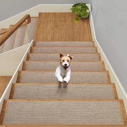 BONACA Linen Stair Treads Non Slip Indoor 30x8 Inch, 15Pcs Upgraded Stair Carpets, Peel and Stick Stair Runner Rugs for Wooden Steps with Reusable Anti Slip Self-Adhesive Backing (Beige). : Amazon.ca: Tools & Home Improvement Anti Slip Stairs, Stair Treads Non Slip, Stair Carpets, Interior Staircase, Tile Stairs, Protect Family, Staircase Decor, Wooden Steps, Painted Stairs