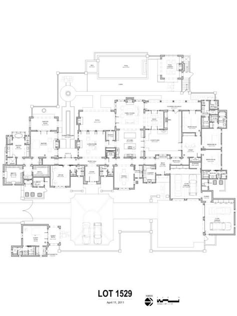 Acerage Homes, Single Level Floor Plans, Classic Mansion, Luxury Floor Plans, Door Plan, Modern Floor Plans, House Plans Mansion, Loft Interior Design, Mansion Floor Plan