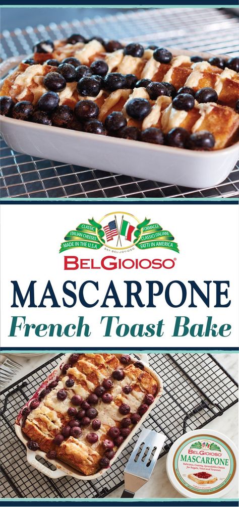 Mascarpone French Toast, French Toast Ingredients, Breakfast Sweets, Recipes Casserole, French Toast Bake, Breakfast Menu, French Toast Recipe, Breakfast Snacks, Breakfast Recipes Casserole