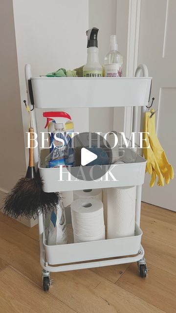 Meg Golightly | Simplified home | Do you have cupboards and drawers full of cleaning supplies and refills?   I tried this refill/cleaning cart HACK and it keeps everything... | Instagram Cleaning Supply Closet, Cleaning Cupboard Organisation, Organizing Cleaning Supplies, Closet Cleaning Supplies, Cleaning Supplies Storage, Storing Cleaning Supplies, Simplified Home, Cleaning Cupboard, Cleaning Cart