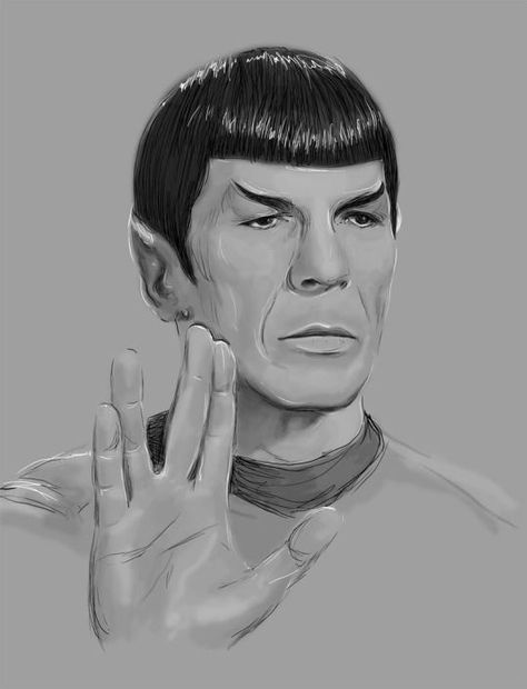 Mr. Spock. Star Trek Drawings Easy, Spock Drawing, Spock Tattoo, Star Trek Tattoo, Star Trek Artwork, Star Trek Data, Stark Trek, Star Trek Costume, Star Trek Crew