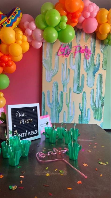 Final Fiesta Party, Desert Bachelorette Party, Fiesta Themed Party, Final Fiesta Bachelorette, Scottsdale Bachelorette Party, Bachelorette Decor, Throwing Confetti, Scottsdale Bachelorette, Mexican Fiesta Party