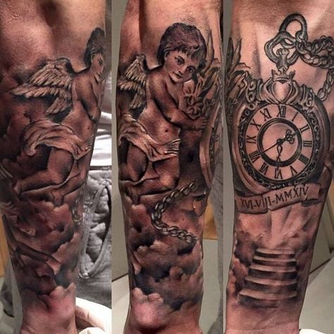 Pixel Tattoo, Half Sleeve Tattoos Forearm, Isco Alarcon, Black Rose Tattoos, Sleeves Ideas, Angel Tattoo, Forearm Tattoo Men, Half Sleeve Tattoo, Forearm Tattoos