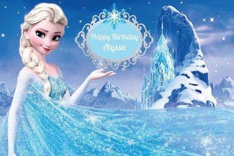 Wallpaper For Birthday, Elsa Party Decorations, Frozen Happy Birthday, Frozen Banner, Elsa Cake Toppers, Frozen Background, Elsa Party, Frozen Birthday Party Decorations, Anna Und Elsa