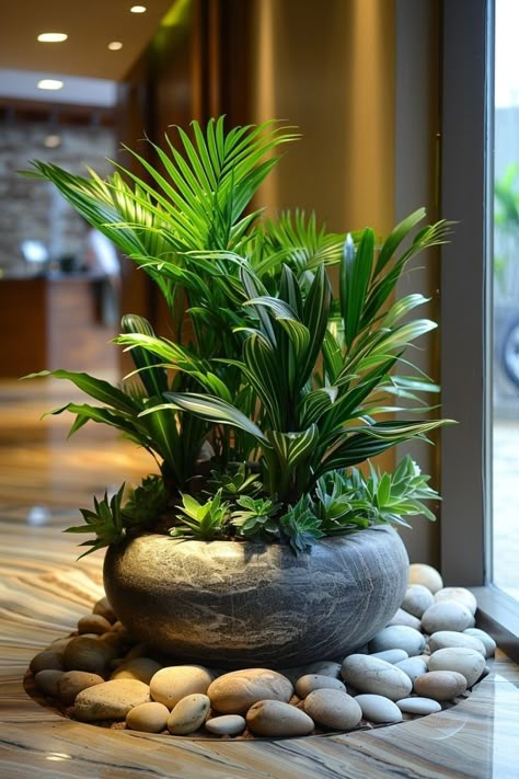 Indoor Courtyard Ideas Living Rooms, Entrance Garden Ideas Entryway, Burn Khalifa, Small Tropical Gardens, Courtyard Gardens Design, Potted Plants Outdoor, Plant Decor Indoor, Outdoor Pots, Outdoor Gardens Design