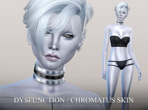 Robotic skin for both genders, comes in 5 different metallic shades + seam versions.  Found in TSR Category 'Sims 4 Skintones' S4cc Eyebrows, Ts4 Skin, Female Alien, Cc Skin, Sims Fashion, Sim4 Cc, Dog Cat Pictures, Die Sims 4, Face Details