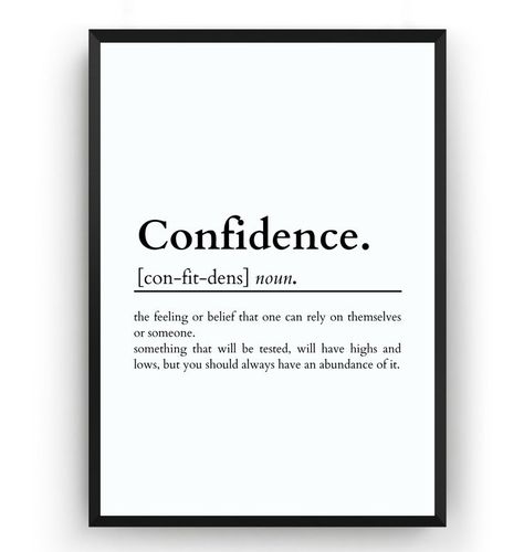 Motivational Wall Art INspirational Wall art Confidence Definition Print Confidence Definition, Style Definition, Motivational Prints, Motivational Wall, Motivational Wall Art, Inspirational Prints, Inspirational Wall Art, Wall Art Quotes, Definition Prints