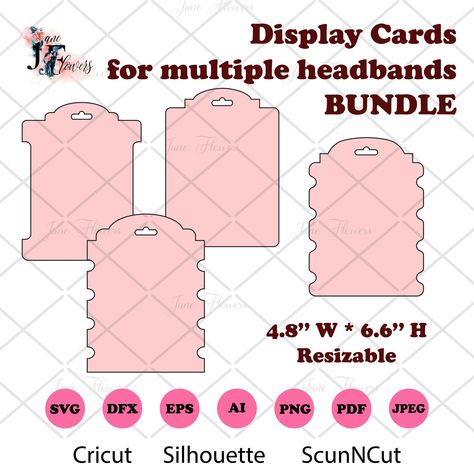 Headband Holders, Headband Display, Folder Templates, Clip Cards, Pdf Templates, Professional Templates, Display Cards, Home Decor Pictures, Card Template