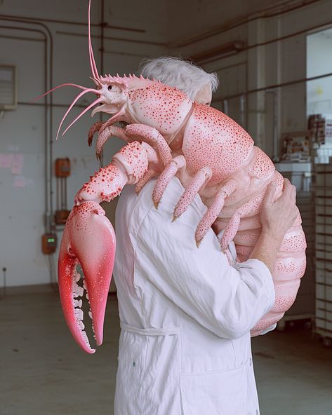 🦞 Meet the Crimson Clawkster: A Creepy-Cute Lobster Hybrid from DR AlbinOH! UnicOH!lab! 🦞 Coachella Hat, Unicorn Jewelry, New Creation, Creepy Cute, New Wallpaper, Instagram Marketing, Lab, Science