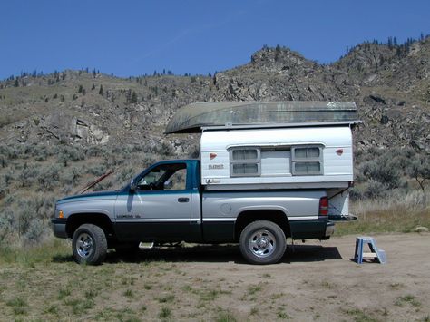 This is the same set up I have Pickup Camper, Cool Campers, Vintage Trailers, Rv Living, Travel Trailer, Wyoming, Recreational Vehicles, Coming Out, Horn