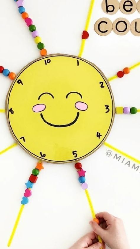 Craft & Learning Resources on Instagram: “The Making Of Our Bead Count Sun! 🌤️ . ⭐ Save this activity if you are looking for a fun multi use math activity! . How to play: 🔸 Write a…” Weather Activities Preschool, Summer Math Activities, Sun Activity, Robin Schulz, Moon Activities, Counting Activities Preschool, Sun Crafts, School Age Activities, Preschool Planning