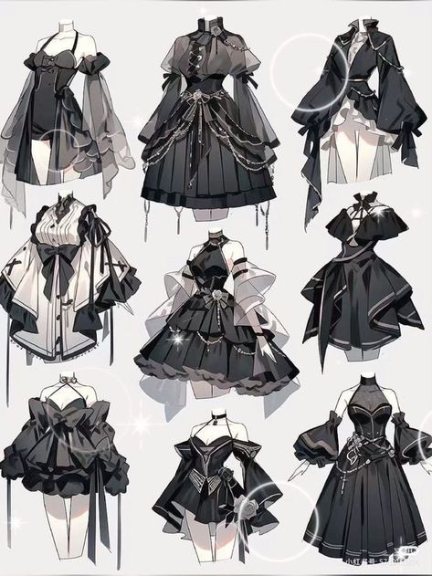 Art Outfits, Dress Design Drawing, Clothing Design Sketches, Fashion Drawing Dresses, Anime Inspired Outfits, Dress Design Sketches, Fashion Illustration Dresses, Outfit Design, Dress Sketches