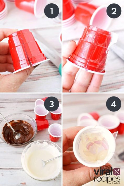 TikTok Solo Cup Chocolate Bombs | Salty Side Dish Cocoa Spoons, Edible Cups, Viral Recipes, Diy Hot Chocolate, Hot Chocolate Cocoa, Diy Hot Cocoa, Homemade Hot Cocoa, Hot Chocolate Gift, Christmas Food Gifts