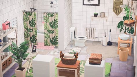 🌱 beatrice on Twitter: "i’m in love with my animal crossing bathroom… " Anch House Interior Ideas, Acnh Concrete Wall, Animal Crossing Bathroom, Acnh House, Acnh Cottagecore, Animal Crossing Funny, Animal Crossing Guide, Animal Crossing Qr Codes Clothes, Animal Crossing Wild World