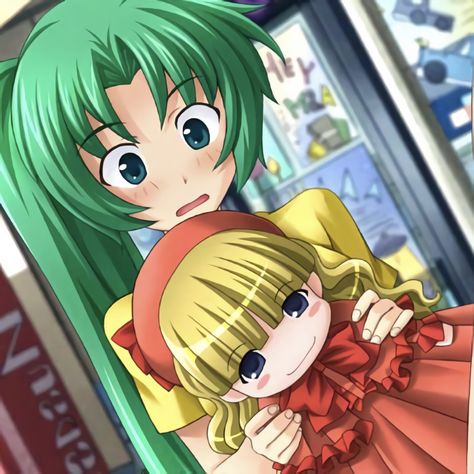 Higurashi Official Art, Shion Sonozaki Icon, Mion Higurashi, Shion Higurashi, Mion Sonozaki, When They Cry, Different Games, Beautiful Morning, Visual Novel