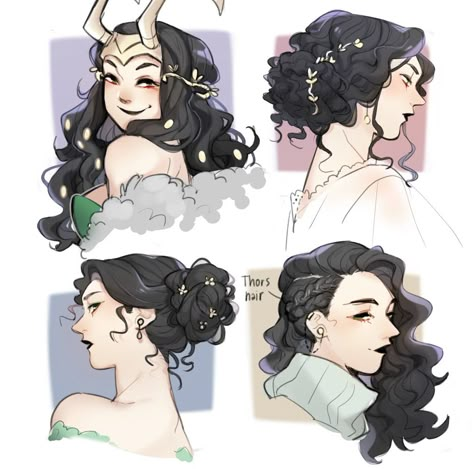 Frigga Thor, Loki Hair, Female Loki, Hair Practice, Loki Mythology, Loki Drawing, Loki Odinson, Loki Cosplay, Loki Art