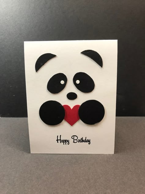 Panda Card Ideas, Panda Birthday Cards Handmade, Panda Gifts Diy, Birthday Gift Ideas Handmade Easy Diy, Diy Best Friend Gifts Birthday, Panda Cards Handmade, Unique Best Friend Birthday Gift Ideas Handmade, Birthday Card Ideas For Friends Creative Paper Crafts, Diy Birthday Cards For Friends Creative Handmade Gifts