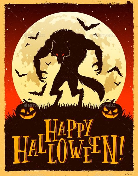 Halloween Werewolf Vector Illustration #AD #Werewolf, #Aff, #Halloween, #Illustration, #Vector Werewolf Logo, Werewolf Cartoon, Werewolf Pumpkin, Red Night Sky, Demon Illustration, Halloween Legends, Monster Drink, Werewolf Halloween, Halloween Werewolf