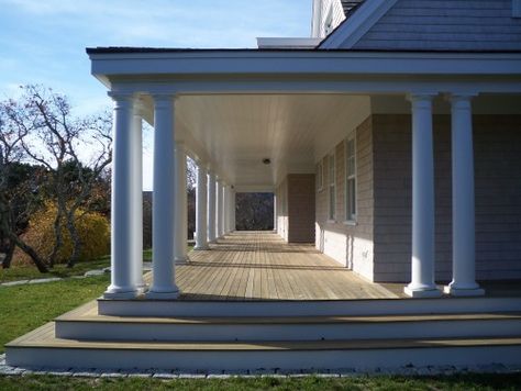 Wrap around porch, columns and full wrap around steps.  LUV Farmers Porch, Porch Stairs, Guest Bedroom Remodel, Kids Bedroom Remodel, Porch Design Ideas, Traditional Porch, Small Bedroom Remodel, Building A Porch, Porch Columns