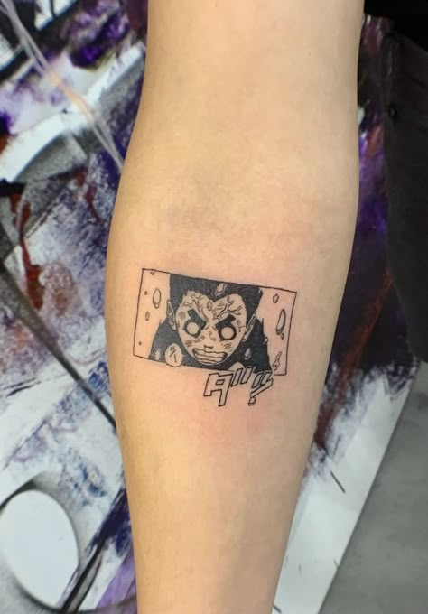 Box Anime Tattoo, Rock Lee Manga Panel, Rock Lee Tattoo Ideas, Boxed Tattoos, Manga Panels Tattoo, Rock Lee Tattoo, Anime Panel Tattoo, Panel Tattoo, Lee Naruto