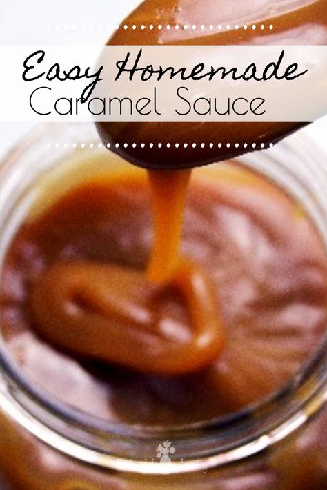 How to make an easy homemade caramel sauce with cream and butter, no corn syrup. Perfect caramel sauce for apples or other dessert toppings. #caramelsauce #diycaramelsauce #homemadecaramelsauce #thickcaramelsauce #glutenfree #easy Diy Caramel Sauce, Caramel Apple Sauce, Salted Caramel Sauce Recipe, Caramel Sauce Recipe, Homemade Salted Caramel, Caramel Apple Dip, Caramel Dip, Caramel Recipes Sauce, Cake Cheesecake