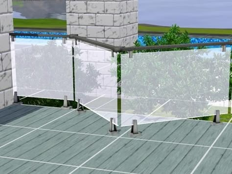 Sims Cc Fence, The Sims 4 Cc Glass Fence, Sims4 Fence Cc, Sims 4 Cc Balcony Furniture, Ts4 Fence Cc, Glass Door Sims 4 Cc, Sims 4 Cc Fence Patreon, Sims 4 Cc House Exterior Walls, Sims 4 Glass Fence Cc