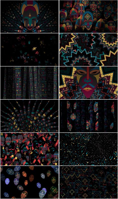 Found Art, African Pattern, Motion Graphics, Full Hd, Motion, Pattern, Art