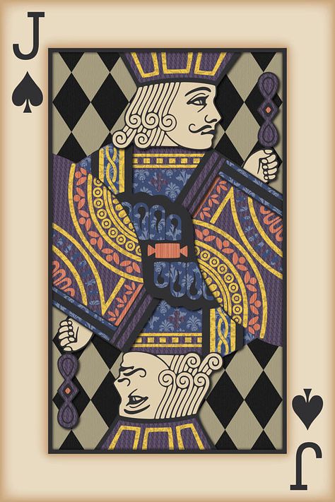 Playing Card Pattern, Playing Card Print, Jack Of Spades, Playing Cards Art, Rice Paper Decoupage, Man Cave Art, Playing Cards Design, Vintage Playing Cards, Card Print