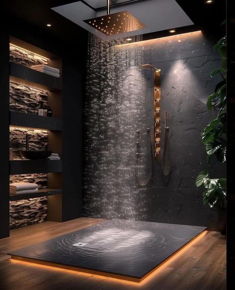 Dream Shower, Wall Panels Bedroom, Dream Life House, Luxury Shower, Bathroom Design Luxury, Elegant Bathroom, Dream House Interior, Design Your Dream House, Shower Design