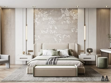 Modern Bedroom Design :: Behance Luxurious Bedrooms Master, Modern Girls Rooms, Room Sleep, Bedroom Wall Designs, Classic Bedroom, Bedroom Decor Design, Bedroom Bed Design, Bed Back, Bedroom Furniture Design