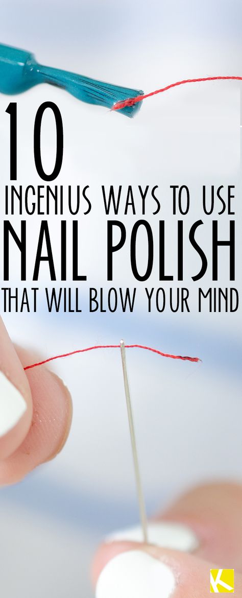 10+Ingenious+Ways+to+Use+Nail+Polish+That+Will+Blow+Your+Mind Nail Polish Crafts Diy, Nail Polish Jewelry, Nail Polish Hacks, Nail Polish Crafts, Cleaning Lady, Nail Polish Art, Clear Nail Polish, The Krazy Coupon Lady, Diy And Home Improvement