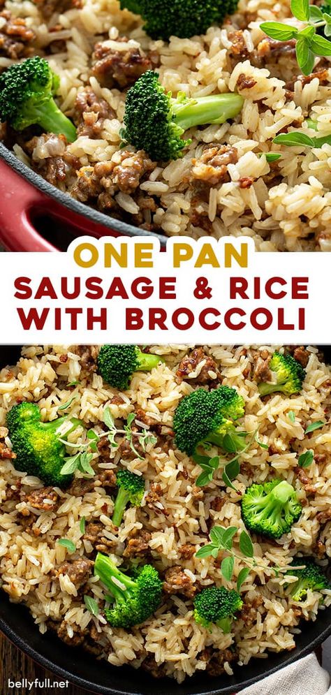 Broccoli Rice Sausage Casserole, Rice Sausage Broccoli, Smoked Sausage Broccoli Rice, Sausage Rice And Broccoli, Easy Weeknight Dinners Sausage, Chicken Sausage Rice Recipes, Broccoli And Sausage Recipes, Sausage And Broccoli Recipes, Sausage Broccoli Rice