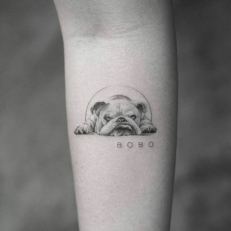 Bulldog tattoos | tattoos by category Tattoo Lower Back, Tatoo Dog, Small Dog Tattoos, Pug Tattoo, Bulldog Tattoo, Dog Memorial Tattoos, Dog Paw Tattoo, K Tattoo, Tiny Tattoo