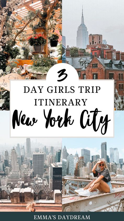 Planning for 3 days in New York City? Look no further with this complete travel guide that will help you plan the ultimate girls trip to New York City. Hit all the most instagrammable spots in NYC, learn about all the best places to eat, and get all the top New York City travel tips. | 3 day new york city itinerary | new york city travel tips | new york city travel guide | 3 day trip to new york city | New York travel guides and itineraries | #newyorkcityitinerary #newyorkcitytravel Trip To New York City Outfits, New York City Fall Trip, Weekend New York Trip, New York 2 Days, Trips To New York City, Must Dos In New York, A Weekend In Nyc, Couples Trip To New York City, New York Weekend Itinerary