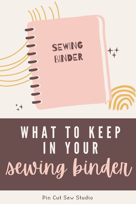 Do you keep a sewing binder? I do! A sewing binder can hold all kinds of pattern pieces, tutorial instructions, sewing planner pages, and sewing machine settings notes. Come see what I keep in my sewing binder and why I consider it a vital part of my sewing room! || Pin Cut Sew Studio #sewingbinder #sewingplanner Sewing Planner Ideas, Sew Steady Templates, Sewing Project Planning Sheet, Sewing Projects Planner, How To Store Patterns Sewing, Sewing Sample Book, Sewing Project Template, Sewing Journal Pages, Sewing Pattern Design Software