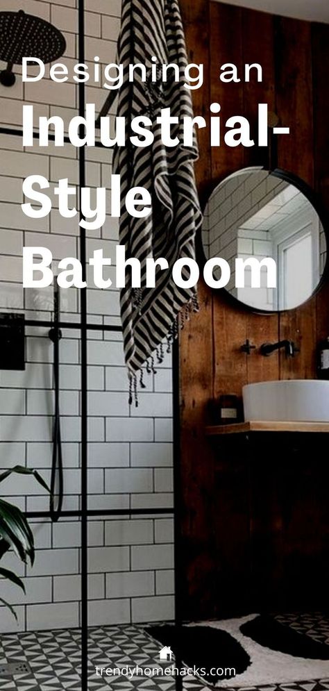 Bathroom Industrial Chic, Industrial Bathroom Design, Industrial Style Living Room, Industrial Chic Decor, Industrial Style Bathroom, Old Bathroom, Industrial Bathroom, Bathroom Designs, Trendy Home