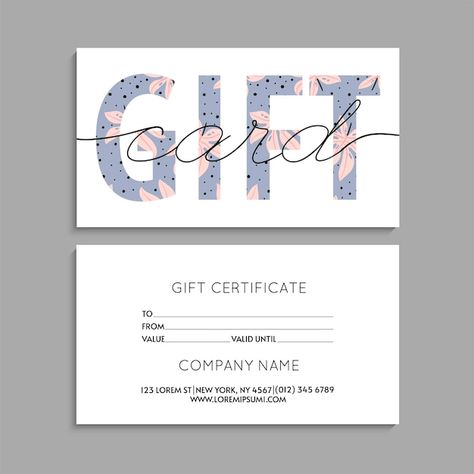 Gif Card, Gift Voucher Design, Card Template Free, Flower Frames, Voucher Design, Gift Card Template, Certificate Design Template, Gift Card Design, Vip Card