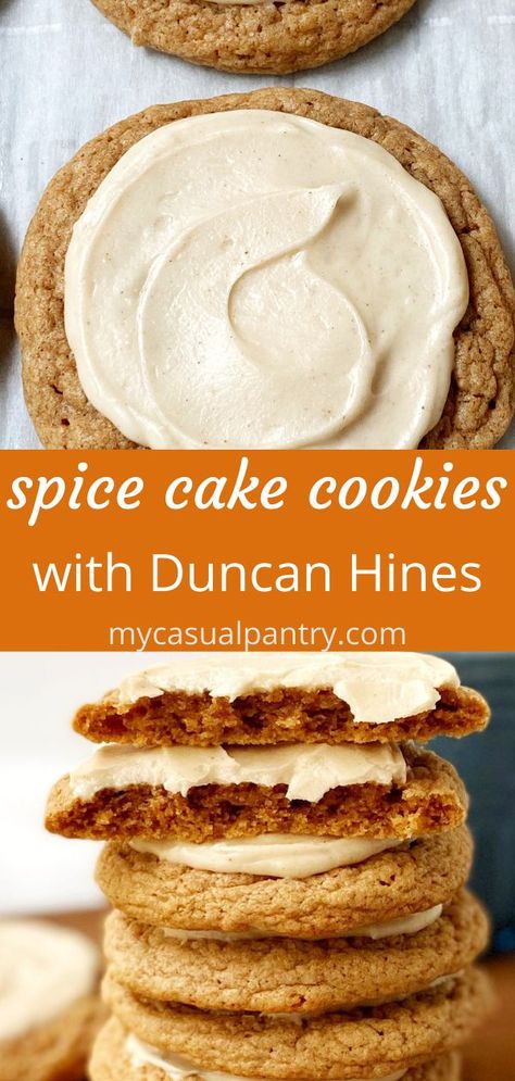 Spice Cake Mix Ideas, Spiced Cake Mix Cookies, Spice Cake Box Cookies, Cake Mix Molasses Cookies, Spice Cake Cookies 3 Ingredients, Cookies With Spice Cake Mix Boxes, Spice Cake Box Mix Recipes, Spice Cake Cookies, Pumpkin Caramel Cake Mix Cookies