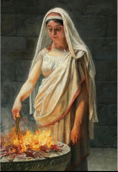 Marcus Licinius Crassus, Vestal Virgin, Goddess Of The Hearth, The Greeks, Roman Mythology, Roman Art, Mom Art, World Religions, Mythology Art