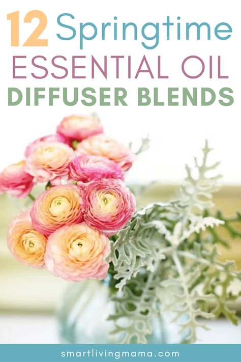 If you love diffusing essential oils and would like to make your home smell like spring, then you'll love these springtime essential oil blends! #spring #springtime #springessentialoils #springessentialoilblends #springtimeessentialoilblends #springdiffuserblends #essentialoils #essentialoilblends #diffuserblends #smartlivingmama Spring Essential Oil Blends, Summer Essential Oil Blends, Essential Oil Candle Blends, Homemade Diffuser, Spring Diffuser Blends, Essential Oil Bug Spray, Diy Essential Oil Diffuser, Diffusing Essential Oils, Essential Oil Brands