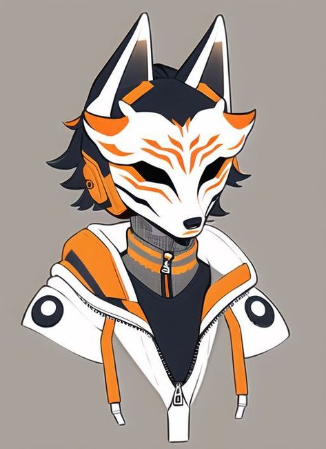 Mask Character, Kitsune Mask, Mask Drawing, Fox Mask, Masks Art, Anime Sketch, Sketchbook Art Inspiration, Cartoon Art Styles, Art Characters