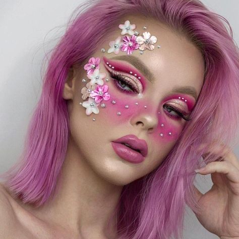 Halloweenský Makeup, Festival Make Up, New Year's Makeup, Flower Makeup, Easter Makeup, Face Art Makeup, Fairy Makeup, Cool Makeup, Creative Eye Makeup