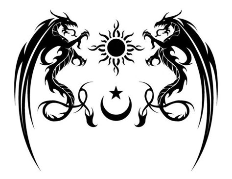 Night Animals, Celtic Dragon Tattoos, Symbols Tattoo, Small Dragon Tattoos, Rose Drawing Tattoo, Mystical Tattoos, Dragon Silhouette, Compass Tattoo Design, Dragon Tattoos