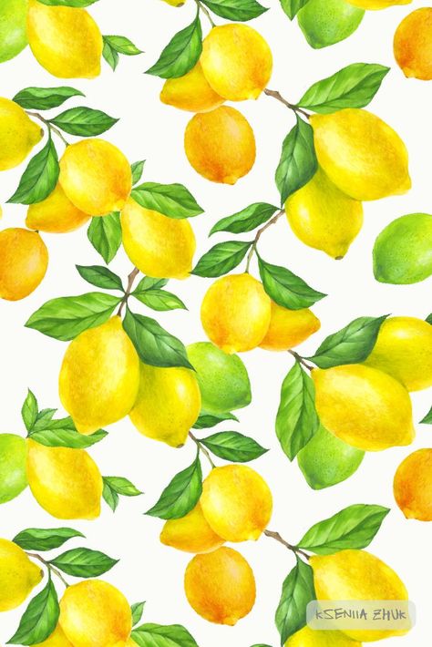 #realistcwatercolor #lemons #seamlesspattern #print #kitchen #surfacepatterndesign Swim Design, Lemon Drawing, Dollhouse Rugs, Lemon Clipart, Watercolor Kitchen, Lemon Watercolor, Light Grey Fabric, Fruit Party, Lemon Patterns