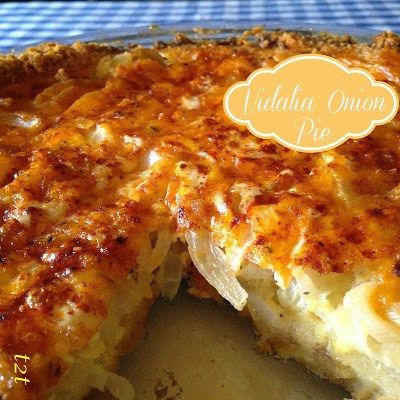 Cheddar and Ritz Cracker Vidalia Onion Pie | Turnips 2 Tangerines Onion Pie, Vidalia Onion, Ritz Cracker, Vidalia Onions, Onion Recipes, Ritz Crackers, Quiche Recipes, Delicious Pies, Veggie Dishes